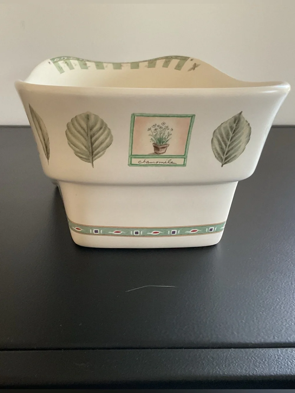 Pfaltzgraff Naturewood Bowl Originally For  Use With Wheelbarrow/Barrel Stand